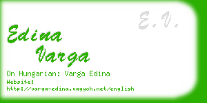 edina varga business card